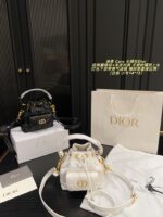 Dior Caro Bucket Bag Classic Cannage Lambskin Generous Capacity Jisoo'S Signature Style - Image 11