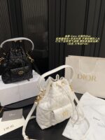 Dior Caro Bucket Bag Classic Cannage Pattern Sheepskin Leather Spacious Capacity Exquisite And Luxurious Jisoo'S Signature Style - Image 2