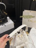 Dior Caro Bucket Bag Classic Cannage Pattern Sheepskin Leather Spacious Capacity Exquisite And Luxurious Jisoo'S Signature Style - Image 8