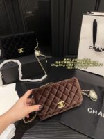 Chanel Velvet Gold Diamond Ball Woc Fortune Bag With Adjustable Diamond-Studded Chain - Image 9