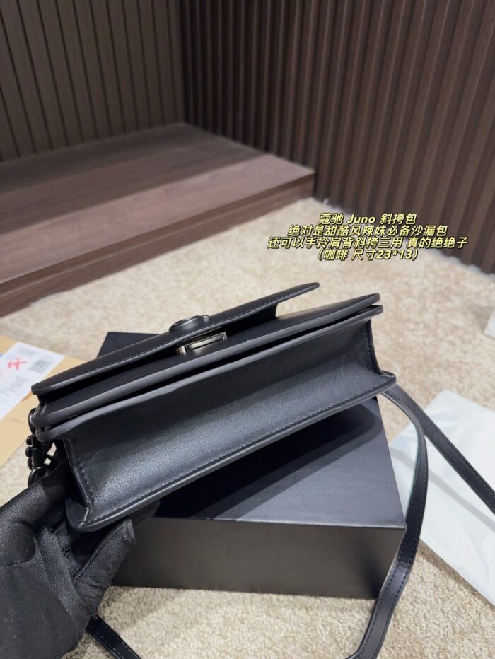 Coach Juno Crossbody Bag Sweet-Edgy Hourglass Silhouette Triple-Function Versatility Structured Silhouette Minimalist, Timeless Design - Image 6