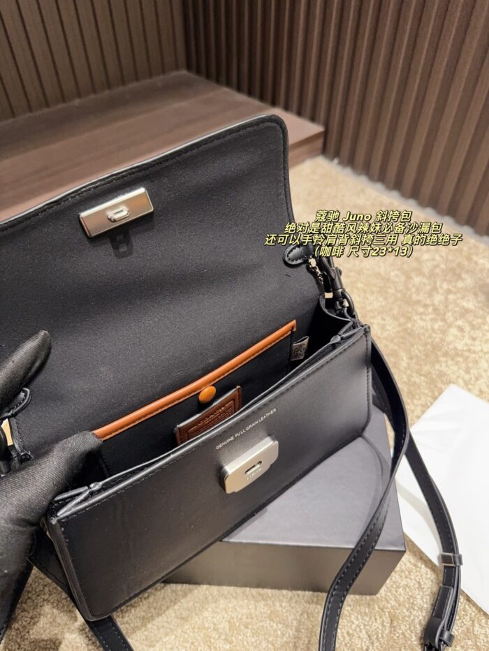 Coach Juno Crossbody Bag Sweet-Edgy Hourglass Silhouette Triple-Function Versatility Structured Silhouette Minimalist, Timeless Design - Image 8