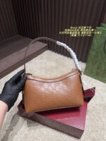 Gucci Classic Gg Monogram Underarm Bag Spacious, Vintage-Chic - Image 12