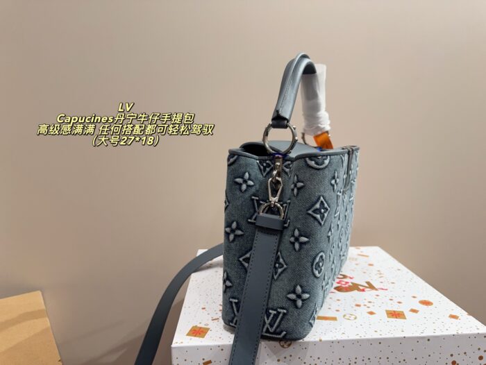 Louis Vuitton Capucines Denim Tote Bag Timeless, Versatile And Supremely Sophisticated - Image 4