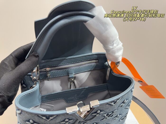 Louis Vuitton Capucines Denim Tote Bag Timeless, Versatile And Supremely Sophisticated - Image 9