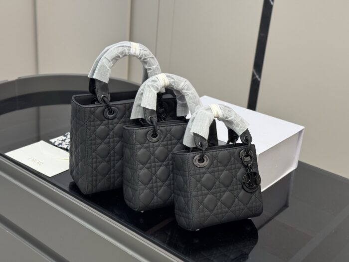 Dior Lady Dior Satin Series Diamond Quilted Handbag Premium Quality, Upgraded With Foldable Box - Image 1
