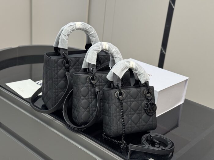 Dior Lady Dior Satin Series Diamond Quilted Handbag Premium Quality, Upgraded With Foldable Box - Image 5