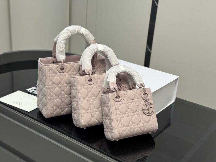 Dior Lady Dior Satin Series Diamond Quilted Handbag Premium Quality, Upgraded With Foldable Box - Image 12