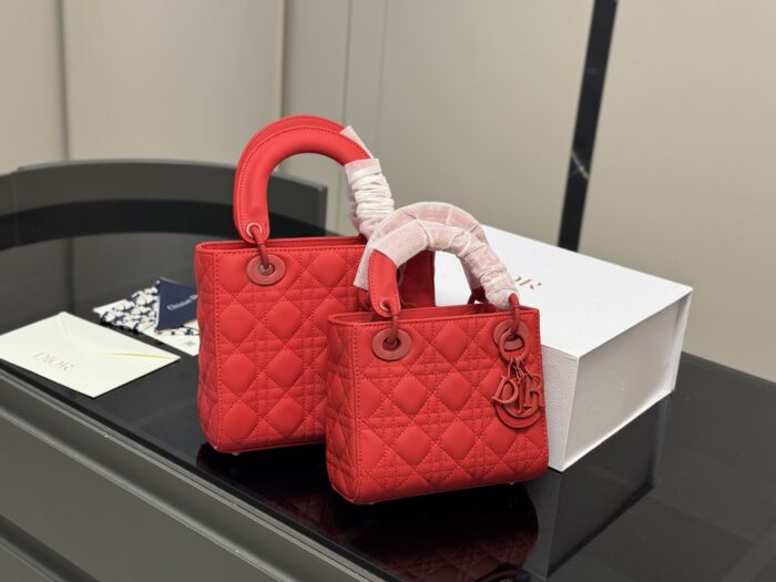 Dior Lady Dior Satin Series Diamond Quilted Handbag Premium Quality, Upgraded With Foldable Box - Image 15