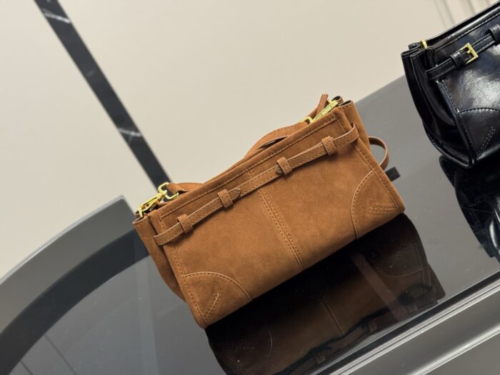 Prada Soft Lux Underarm Bag Generous Capacity Suitable For Banquets And Everyday Use - Image 7