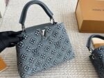Louis Vuitton Capucines Lady Bag  Gold-Tone Hardware, Monogrammed Floral Motif With Large Logo, Extra-Wide Shoulder Strap, Classic Design Suitable For Hand-Carrying Or Shoulder-Carrying. - Image 3