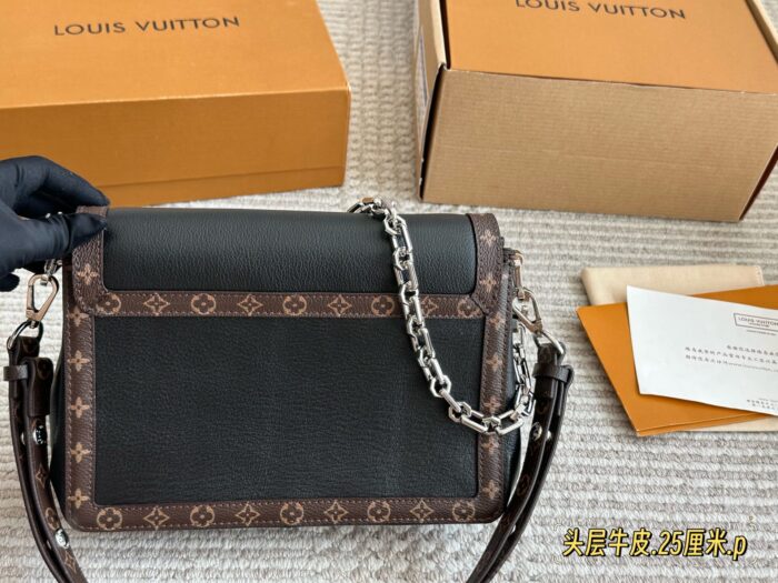 Louis Vuitton Dauphine Soft Handbag 2024 Spring/Summer Runway Style Cowhide Trim Monogram Soft Silhouette Unisex Comes With Gift Box - Image 6
