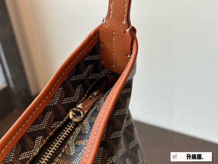 Goyard Enhanced Edition Hobo Shoulder Bag Commuter Custom-Made Leather & Craftsmanship Upgraded - Image 8