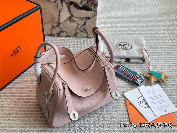 Hermes Lindy Top-Grain Tc Cowhide Leather Three-Strap Handbag (Handheld, Crossbody, Underarm) - Image 11