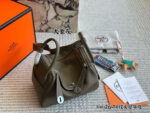 Hermes Lindy Top-Grain Tc Cowhide Leather Three-Strap Handbag (Handheld, Crossbody, Underarm) - Image 20