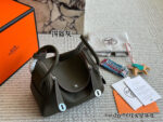 Hermes Lindy Top-Grain Tc Cowhide Leather Three-Strap Handbag (Handheld, Crossbody, Underarm) - Image 21