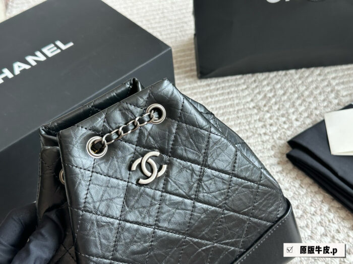 Chanel Gabrielle Original Leather Wanderlust Backpack Retro Red Lining With Gold-Silver Chain Lightweight, Spacious, Timeless Classic - Image 2