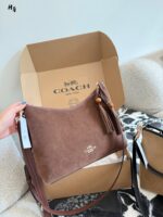 Coach Laurel Wander Bag Vintage Brown Suede Effortlessly Chic - Image 3