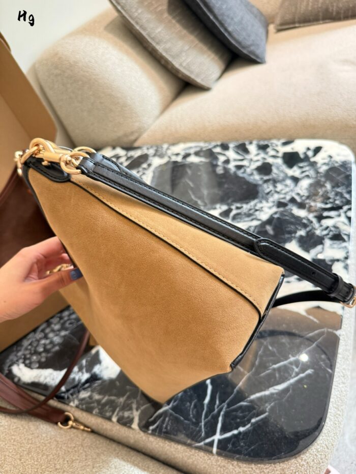 Coach Laurel Wander Bag Vintage Brown Suede Effortlessly Chic - Image 6