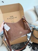 Coach Laurel Wander Bag Vintage Brown Suede Effortlessly Chic - Image 9