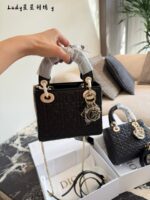Dior Limited Edition Star Lady Dior Bag White Lambskin With Star Detailing Exquisite Handbag - Image 4