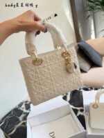 Dior Limited Edition Star Lady Dior Bag White Lambskin With Star Detailing Exquisite Handbag - Image 11