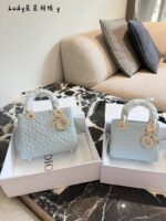 Dior Limited Edition Star Lady Dior Bag White Lambskin With Star Detailing Exquisite Handbag - Image 13