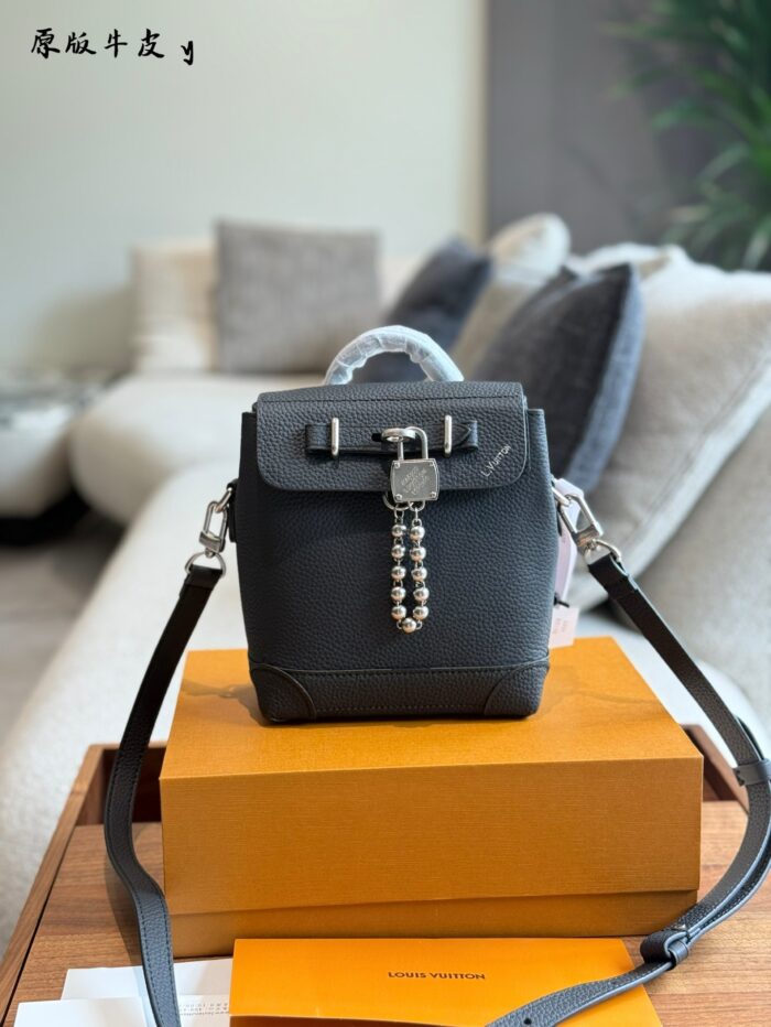 Louis Vuitton Steamer 15 Handbag Pharrell Williams Collaboration Colorado Grained Calfskin Conveniently Portable - Image 1