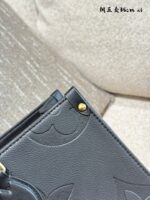 Louis Vuitton Onthego Grey Grained Calfskin Tote Bag - Extra Large Capacity - Enlarged Monogram - Image 3