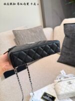 Chanel 25C Series Black & Silver Grained Calfskin Cocoon Chain Handbag - Image 4