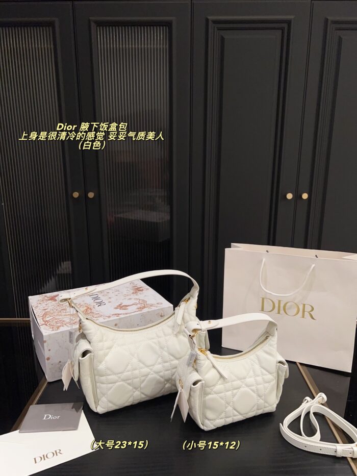 Dior Underarm Lunchbox Bag Cool-Toned Elegance, Versatile Styling Clean Lining, Crisp Hardware Detailing - Image 1