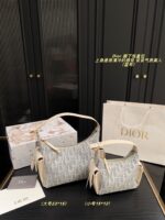 Dior Underarm Lunchbox Bag Cool-Toned Elegance, Versatile Styling Clean Lining, Crisp Hardware Engraving