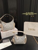 Dior Underarm Lunchbox Bag Cool-Toned Elegance, Versatile Styling Clean Lining, Crisp Hardware Engraving - Image 3