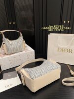 Dior Underarm Lunchbox Bag Cool-Toned Elegance, Versatile Styling Clean Lining, Crisp Hardware Engraving - Image 5