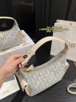 Dior Underarm Lunchbox Bag Cool-Toned Elegance, Versatile Styling Clean Lining, Crisp Hardware Engraving - Image 9