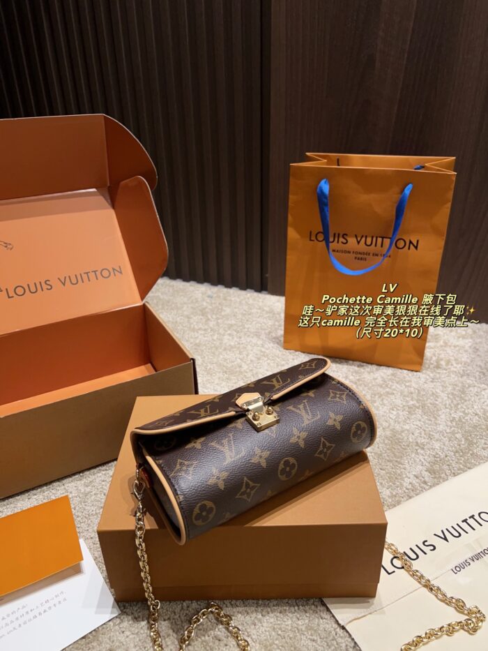 Louis Vuitton Pochette Camille Underarm Bag Practical Capacity Spot-On Aesthetic - Image 7