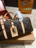 Louis Vuitton Hangon Bowling Bag Stylish And Relaxed Features Colour-Changing Leather Comes With A Box - Image 6