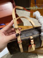 Louis Vuitton Hangon Bowling Bag Stylish And Relaxed Features Colour-Changing Leather Comes With A Box - Image 7
