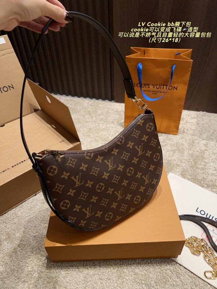 Louis Vuitton Cookie Bb Underarm Bag. Reversible Monogram Flying Saucer Design. Lightweight Yet Spacious. - Image 5