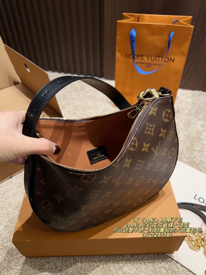 Louis Vuitton Cookie Bb Underarm Bag. Reversible Monogram Flying Saucer Design. Lightweight Yet Spacious. - Image 7