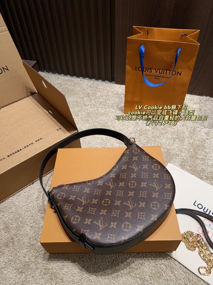 Louis Vuitton Cookie Bb Underarm Bag. Reversible Monogram Flying Saucer Design. Lightweight Yet Spacious. - Image 8