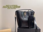 Yves Saint Laurent Hobo Bucket Bag Ysl Logo Clasp Soft Leather Multi-Compartment Design Generous Capacity - Image 10