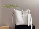 Yves Saint Laurent Hobo Bucket Bag Ysl Logo Clasp Soft Leather Multi-Compartment Design Generous Capacity - Image 12