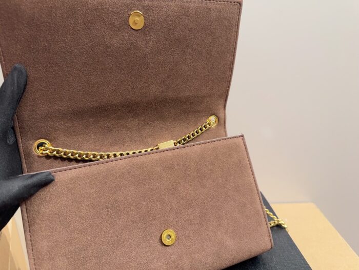 Yves Saint Laurent Kate Suede Fringe Chain Bag Structured And Versatile Shoulder Or Crossbody Carry - Image 9