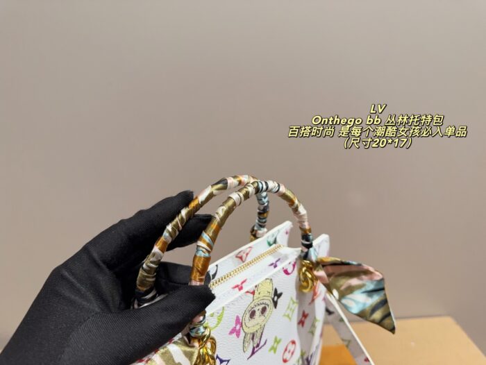 Louis Vuitton Onthego Bb Labubu Jungle Tote Bag Mini Versatile And Stylish – A Must-Have For Every Fashion-Forward Girl - Image 5