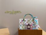 Louis Vuitton Onthego Bb Labubu Horizontal Jungle Tote Bag Mini Versatile, Fashionable, And Edgy