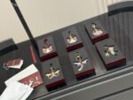 Gucci Keyring (Promotional Edition With Box) High-Quality Leather Version, Suitable For Attaching To Bags