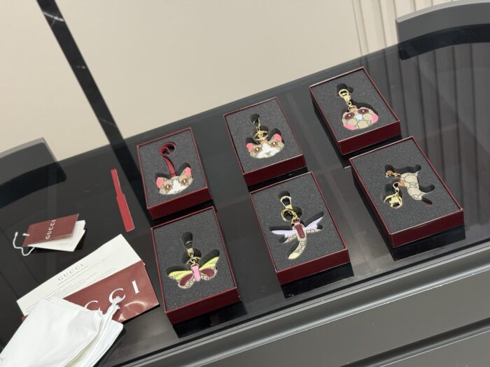 Gucci Keyring (Promotional Edition With Box) High-Quality Leather Version, Suitable For Attaching To Bags - Image 1