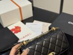 Chanel Double Ball Fortune Woc Diamond Quilted Chain Bag Features Hidden Pocket Superb Quality - Image 12