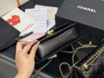 Chanel Double Ball Fortune Woc Diamond Quilted Chain Bag Features Hidden Pocket Superb Quality - Image 16